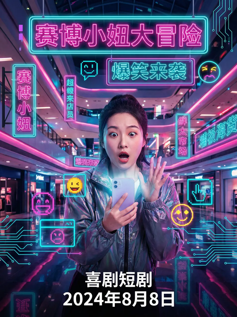 贝伦 罗德里格斯 搞笑喜剧短剧 - 赛博小妞大冒险海报